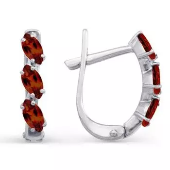 Серьги с гранатами Линии Любви