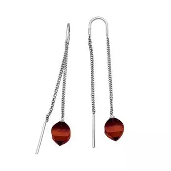 Серьги с гранатами Линии Любви