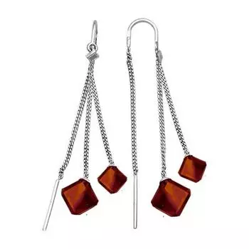 Серьги с гранатами Линии Любви