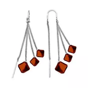 Серьги с гранатами Линии Любви