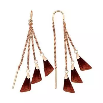 Серьги с гранатами Линии Любви