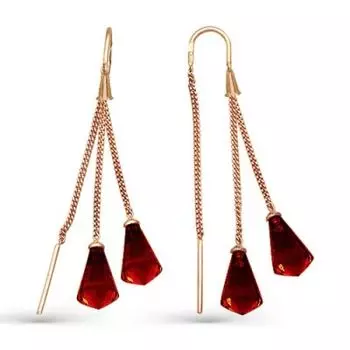 Серьги с гранатами Линии Любви