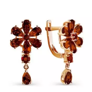 Серьги с гранатами Линии Любви