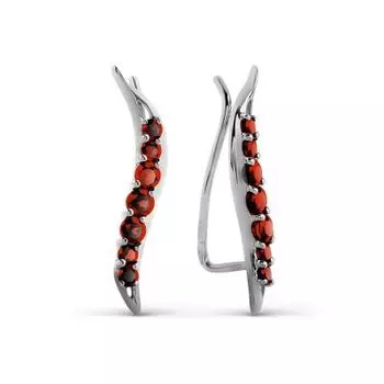 Серьги с гранатами Линии Любви