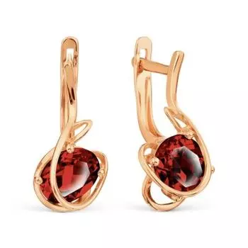 Серьги с гранатами Линии Любви