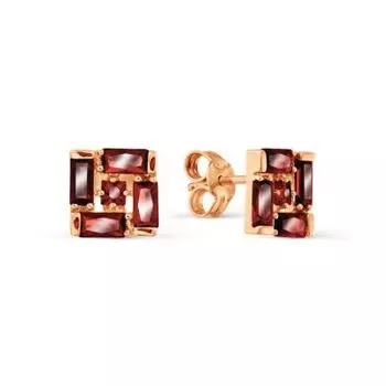 Серьги с гранатами Линии Любви