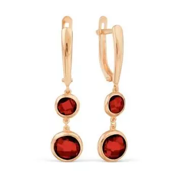 Серьги с гранатами Линии Любви