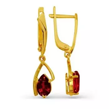 Серьги с гранатами Линии Любви