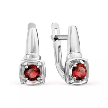 Серьги с гранатами Линии Любви