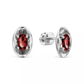 Серьги с гранатами Линии Любви