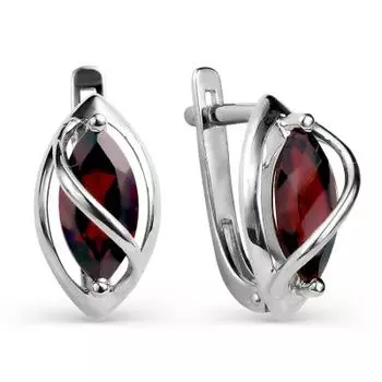 Серьги с гранатами Линии Любви