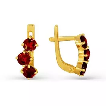 Серьги с гранатами Линии Любви