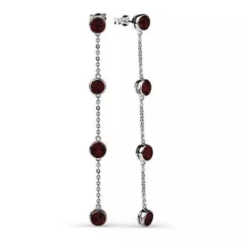 Серьги с гранатами Линии Любви