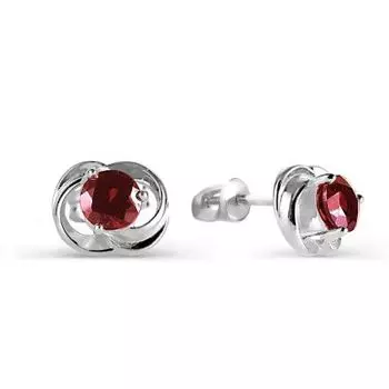 Серьги с гранатами Линии Любви