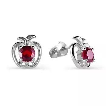 Серьги с гранатами Линии Любви