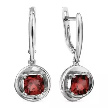 Серьги с гранатами Линии Любви