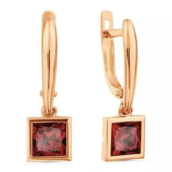 Серьги с гранатами Линии Любви