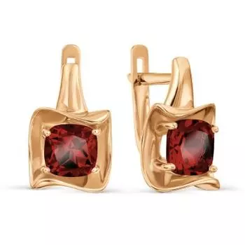 Серьги с гранатами Линии Любви