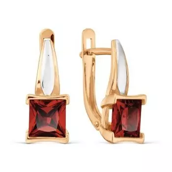 Серьги с гранатами Линии Любви