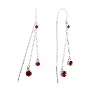 Серьги с гранатами Линии Любви