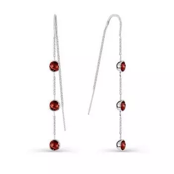 Серьги с гранатами Линии Любви