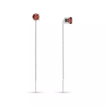 Серьги с гранатами Линии Любви