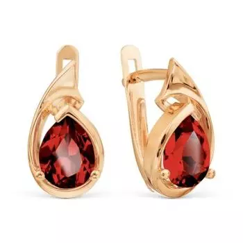 Серьги с гранатами Линии Любви