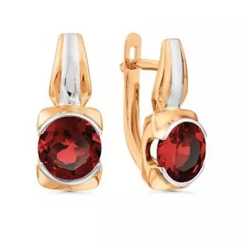 Серьги с гранатами Линии Любви