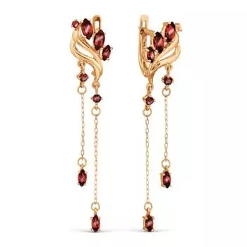 Серьги с гранатами Линии Любви