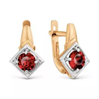 Серьги с гранатами Линии Любви