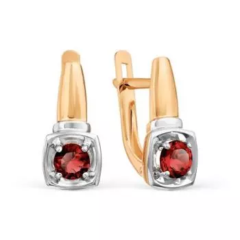 Серьги с гранатами Линии Любви