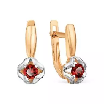 Серьги с гранатами Линии Любви