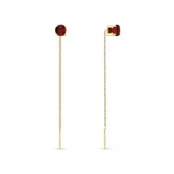 Серьги с гранатами Линии Любви