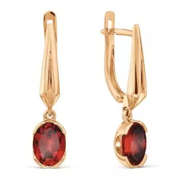 Серьги с гранатами Линии Любви