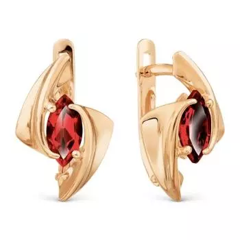 Серьги с гранатами Линии Любви