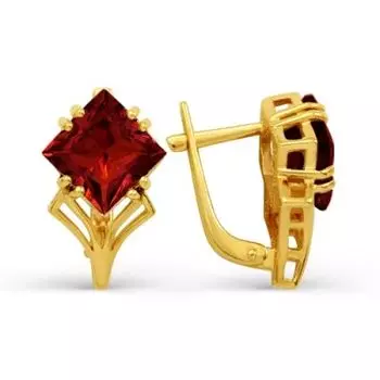 Серьги с гранатами Линии Любви