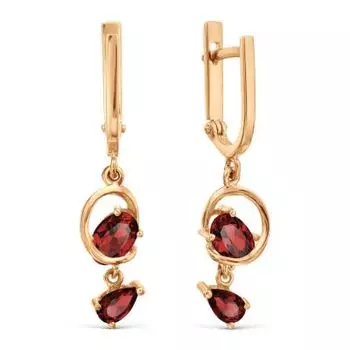 Серьги с гранатами Линии Любви