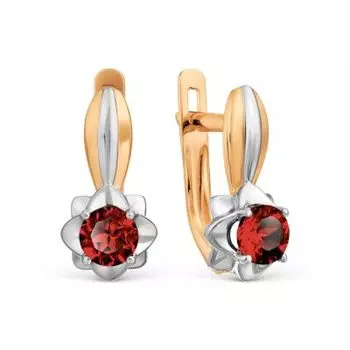 Серьги с гранатами Линии Любви