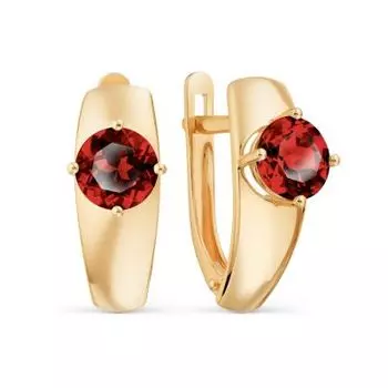 Серьги с гранатами Линии Любви