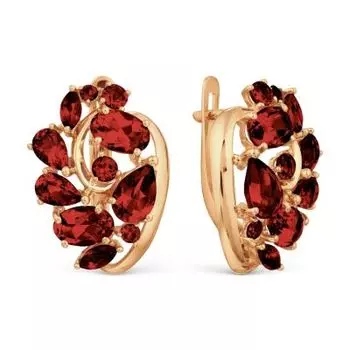 Серьги с гранатами Линии Любви