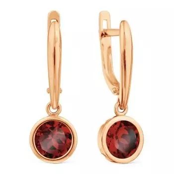 Серьги с гранатами Линии Любви