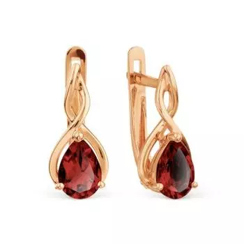 Серьги с гранатами Линии Любви