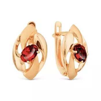 Серьги с гранатами Линии Любви