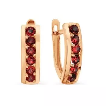 Серьги с гранатами Линии Любви