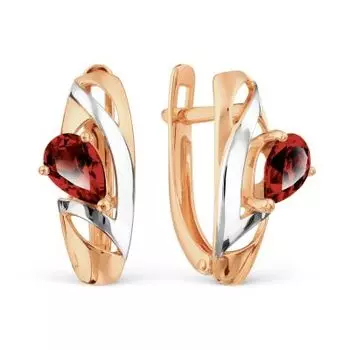 Серьги с гранатами Линии Любви