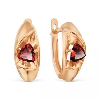 Серьги с гранатами Линии Любви