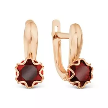 Серьги с гранатами Линии Любви