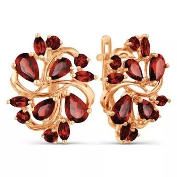 Серьги с гранатами Линии Любви