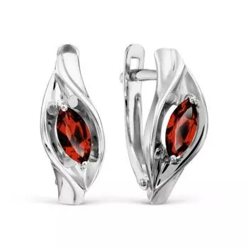 Серьги с гранатами Линии Любви