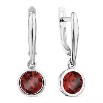 Серьги с гранатами Линии Любви